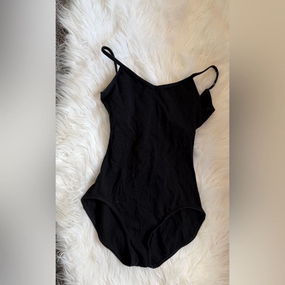 Capezio Black Strappy Criss Cross Leotars